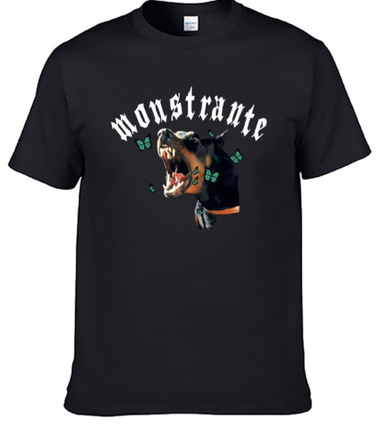 Butterfly/Dog T-shirt Black